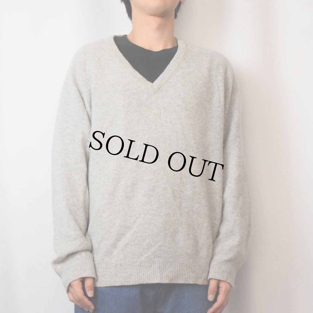 画像2: ALEXANDER JULIAN COLOURS Vネック カシミアニットセーター M (2)