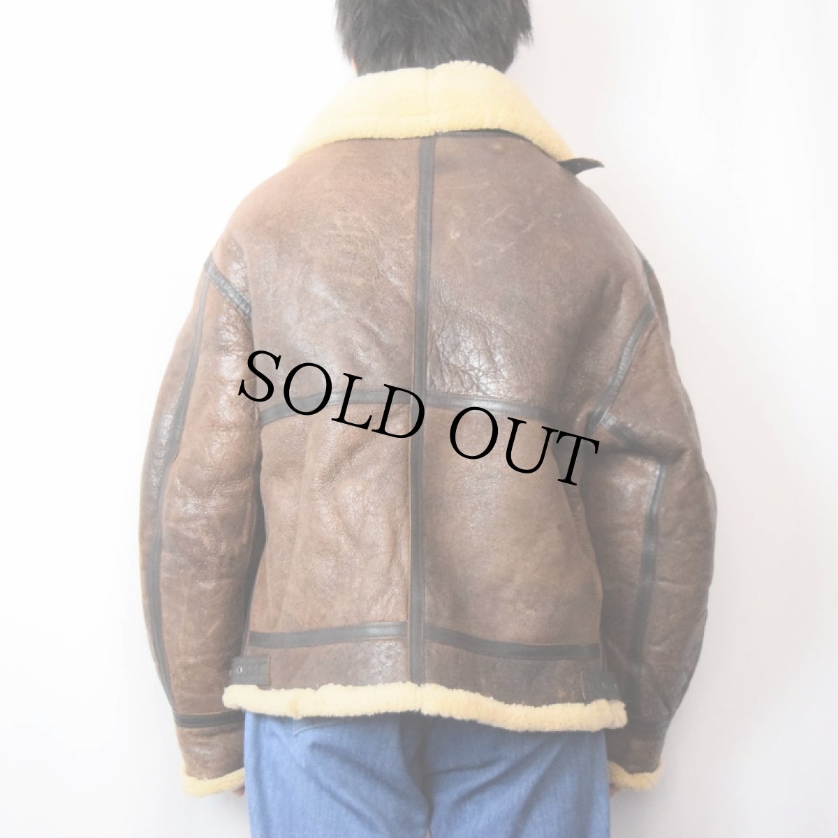 画像3: B-3 TYPE ムートンフライトジャケット SIZE42 (3)