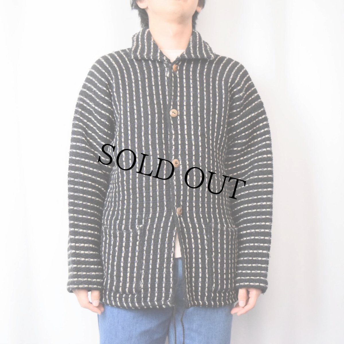 画像2: ニットジャケット BLACK (2)