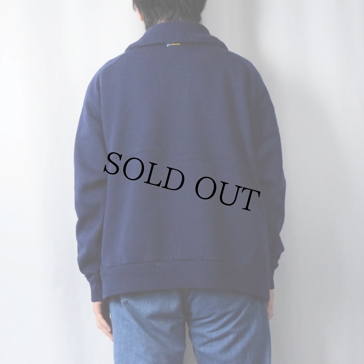 画像3: 90's NIKE 銀タグ ロゴ刺繍 フリースプルオーバー NAVY (3)