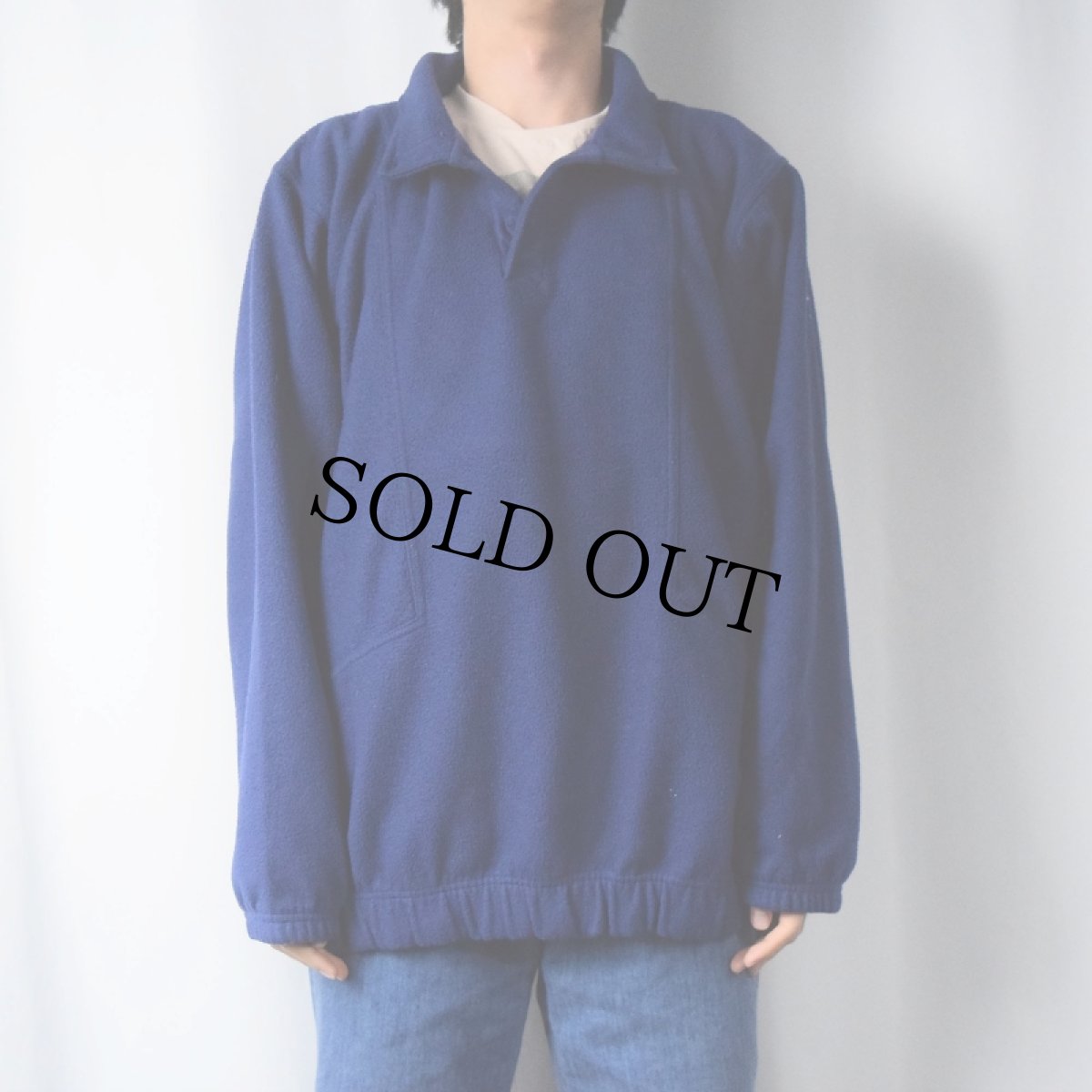 画像2: 90's NIKE 銀タグ "F.I.T." フリースプルオーバー NAVY (2)