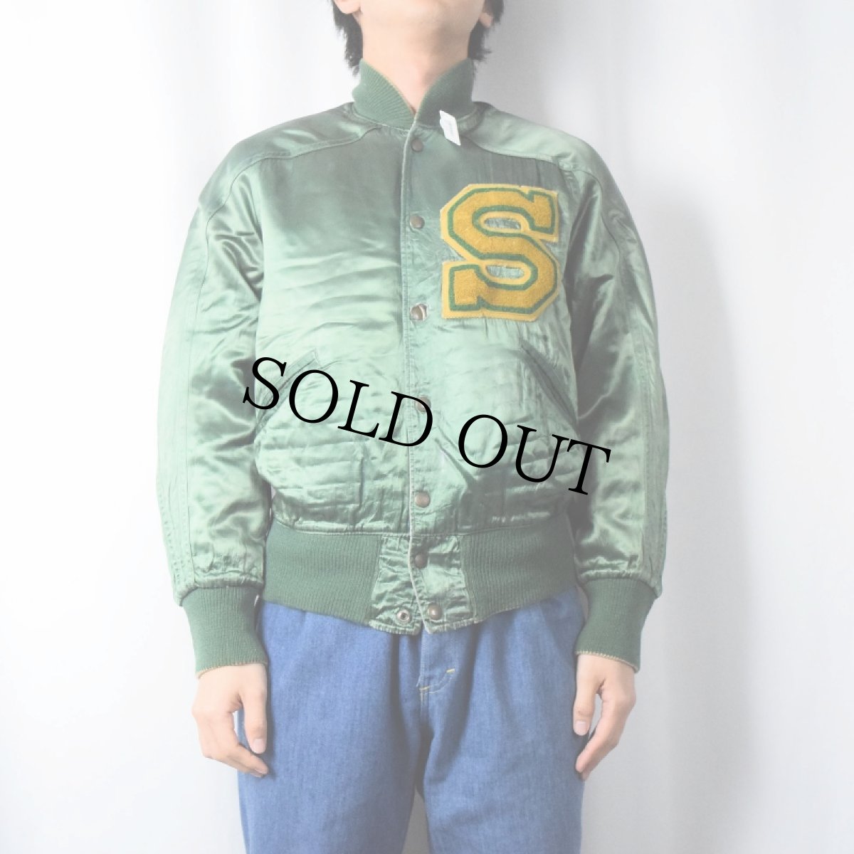 画像3: 50〜60's BUTWIN JACKET パッチ付き リバーシブル サテンスタジャン (3)