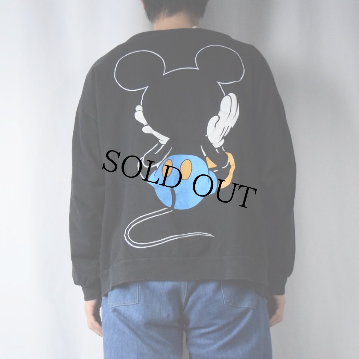 画像4: 90's MICKEY&CO. 青パンミッキー プリントスウェット BLACK (4)