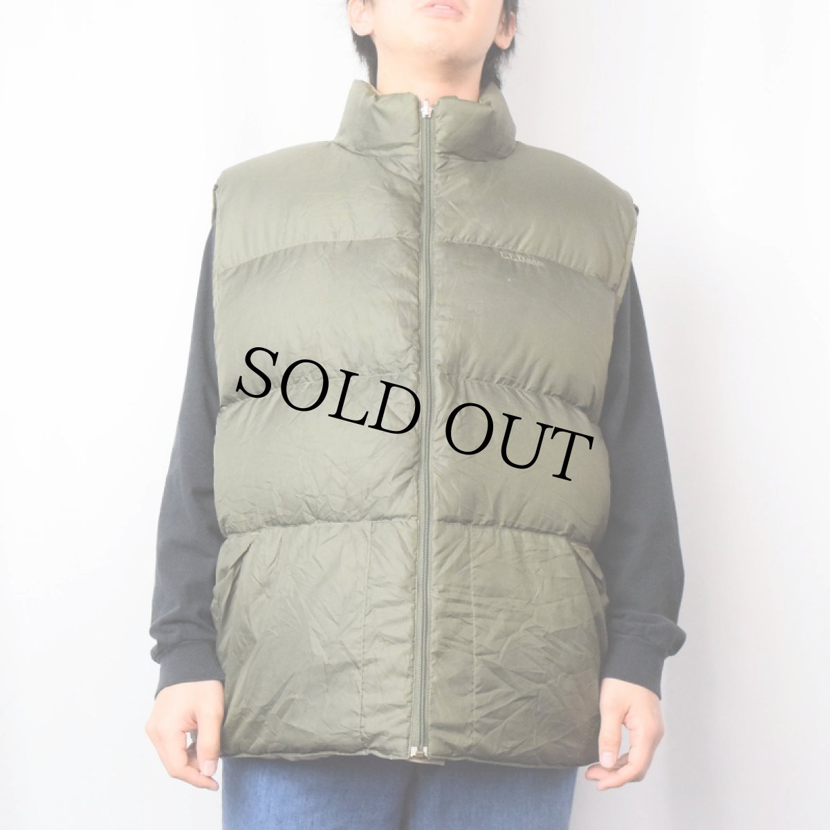 画像3: 90's L.L.Bean ロゴ刺繍 リバーシブルダウンベスト XXL (3)