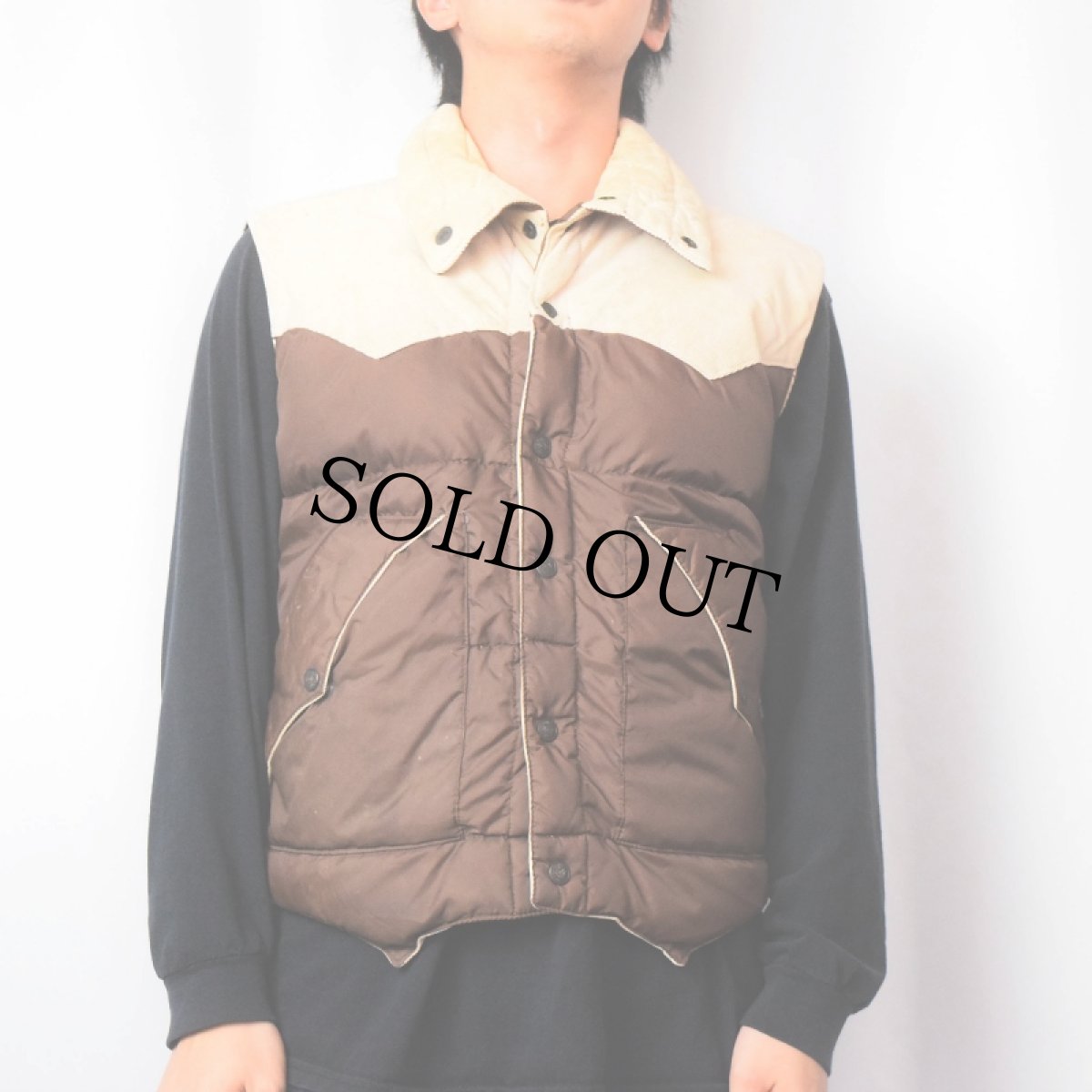 画像3: 70〜80's SKI DADDLE リバーシブル ウエスタンダウンベスト M (3)