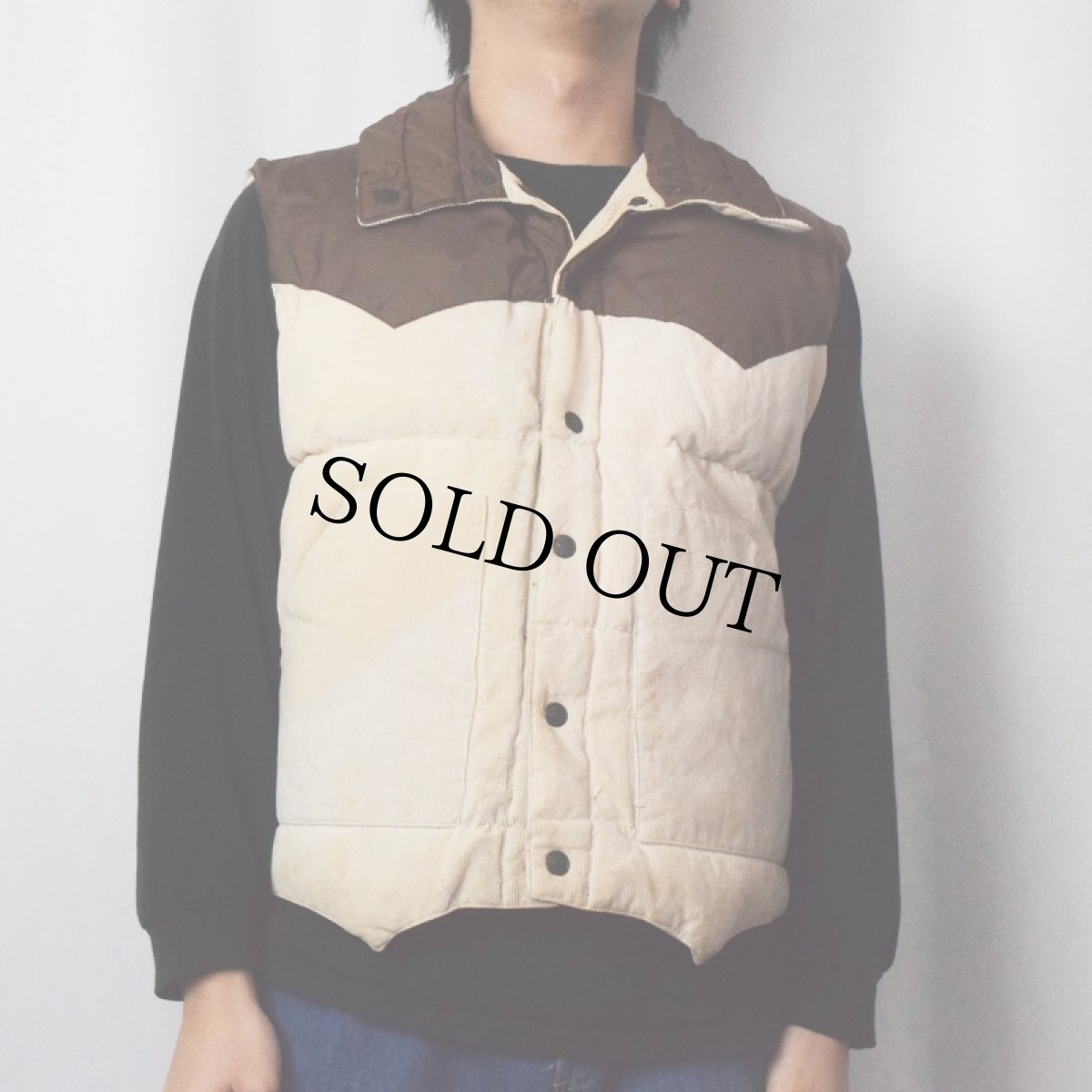 画像5: 70〜80's SKI DADDLE リバーシブル ウエスタンダウンベスト M (5)