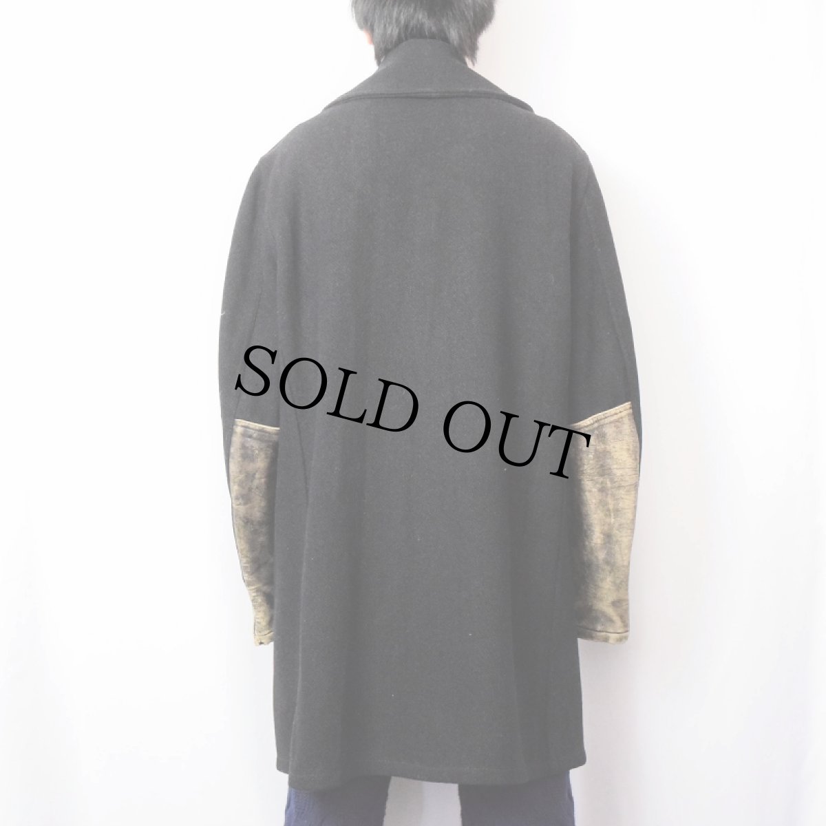 画像3: 30〜40's HERCULES ショールカラー ダブルブレストウールコート BLACK (3)