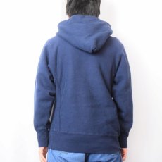 画像3: 80's Champion REVERSE WEAVE USA製 トリコタグ "OKEMOS" プリントスウェットフーディ NAVY M (3)