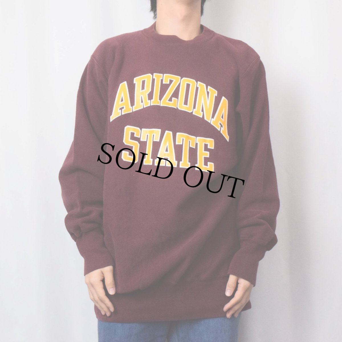 画像2: 80's Champion REVERSE WEAVE USA製 トリコタグ "ARIZONA STATE" プリントスウェット XXL (2)