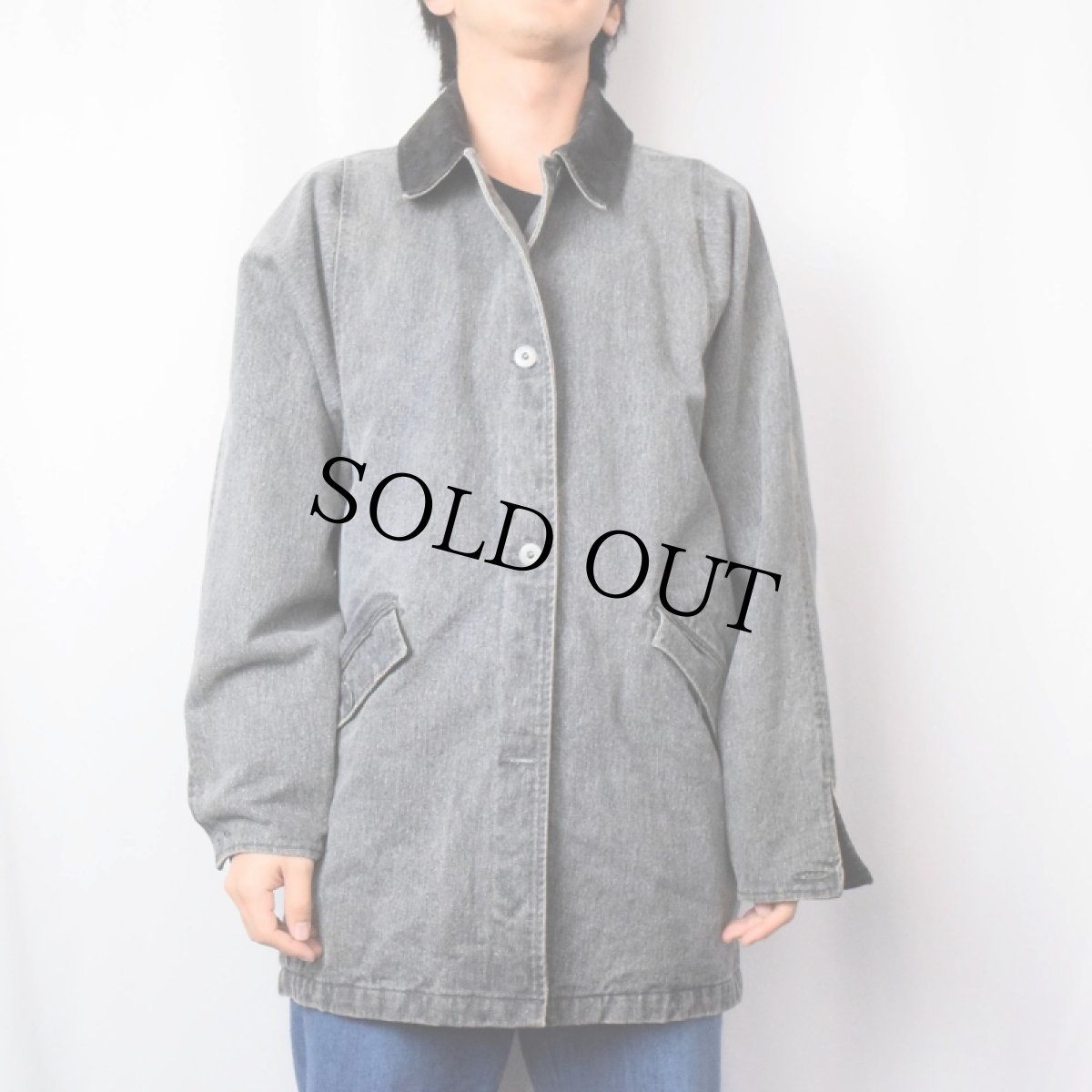 画像2: 80〜90's Woolrich チェック柄ライナー デニムジャケット (2)