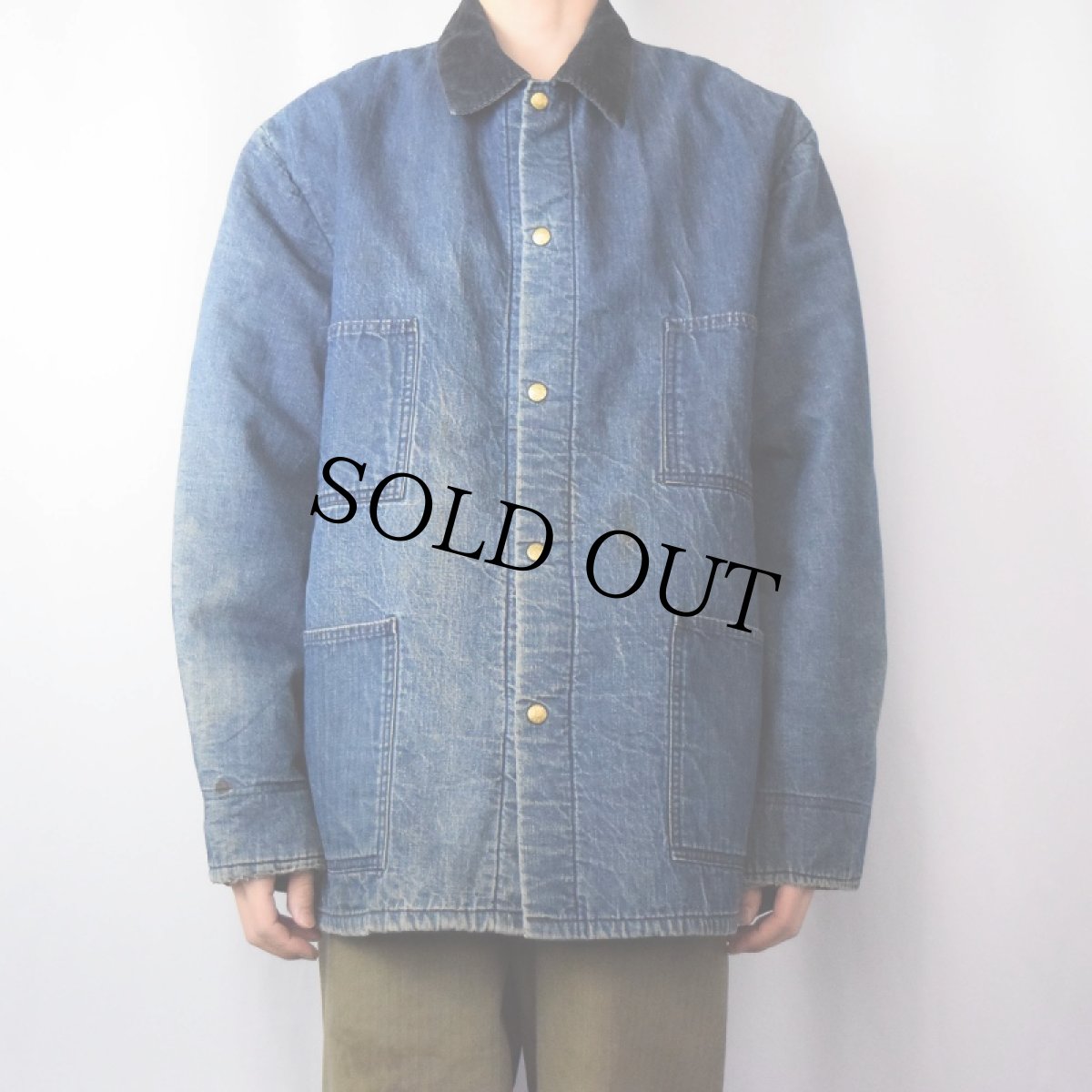 画像2: 60's Carter's ブランケットライナー デニムカバーオール (2)