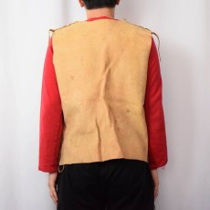 画像6: VINTAGE ハンドメイド レースアップレザーベスト (6)
