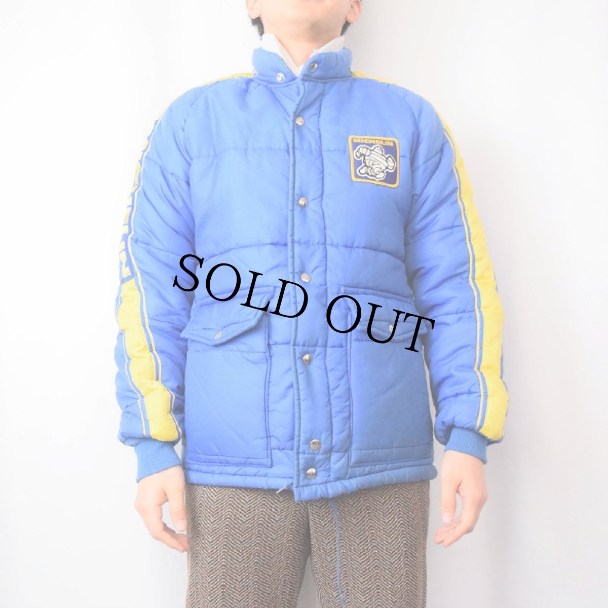 画像4: 【SALE】 70's Swingster "MICHELIN" パッチ付き 中綿入り レーシングジャケット S (4)