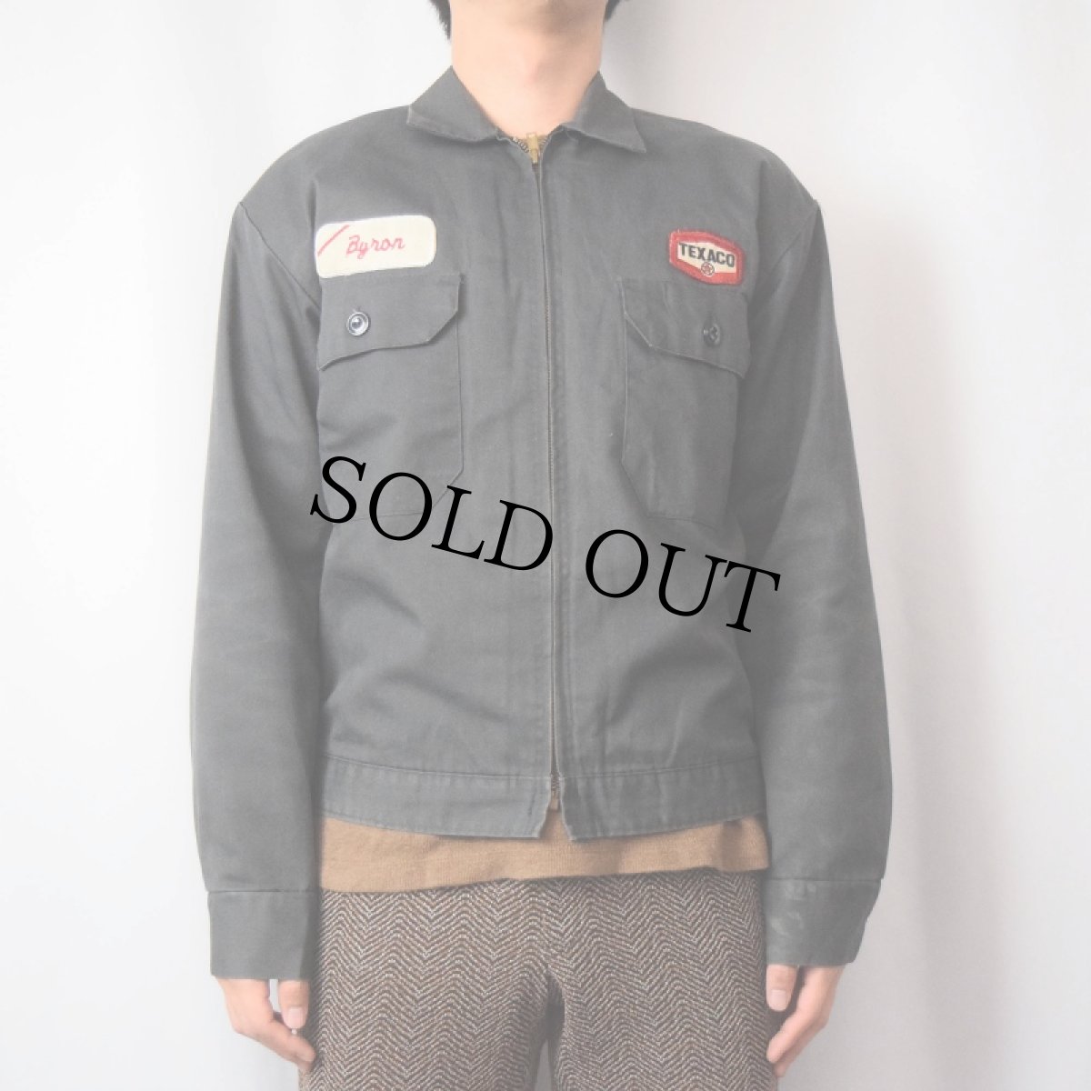 画像2: 60〜70's WORK WEAR CORPORATION USA製 キルティングライナー パッチ付き ワークジャケット S (2)