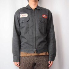 画像2: 60〜70's WORK WEAR CORPORATION USA製 キルティングライナー パッチ付き ワークジャケット S (2)