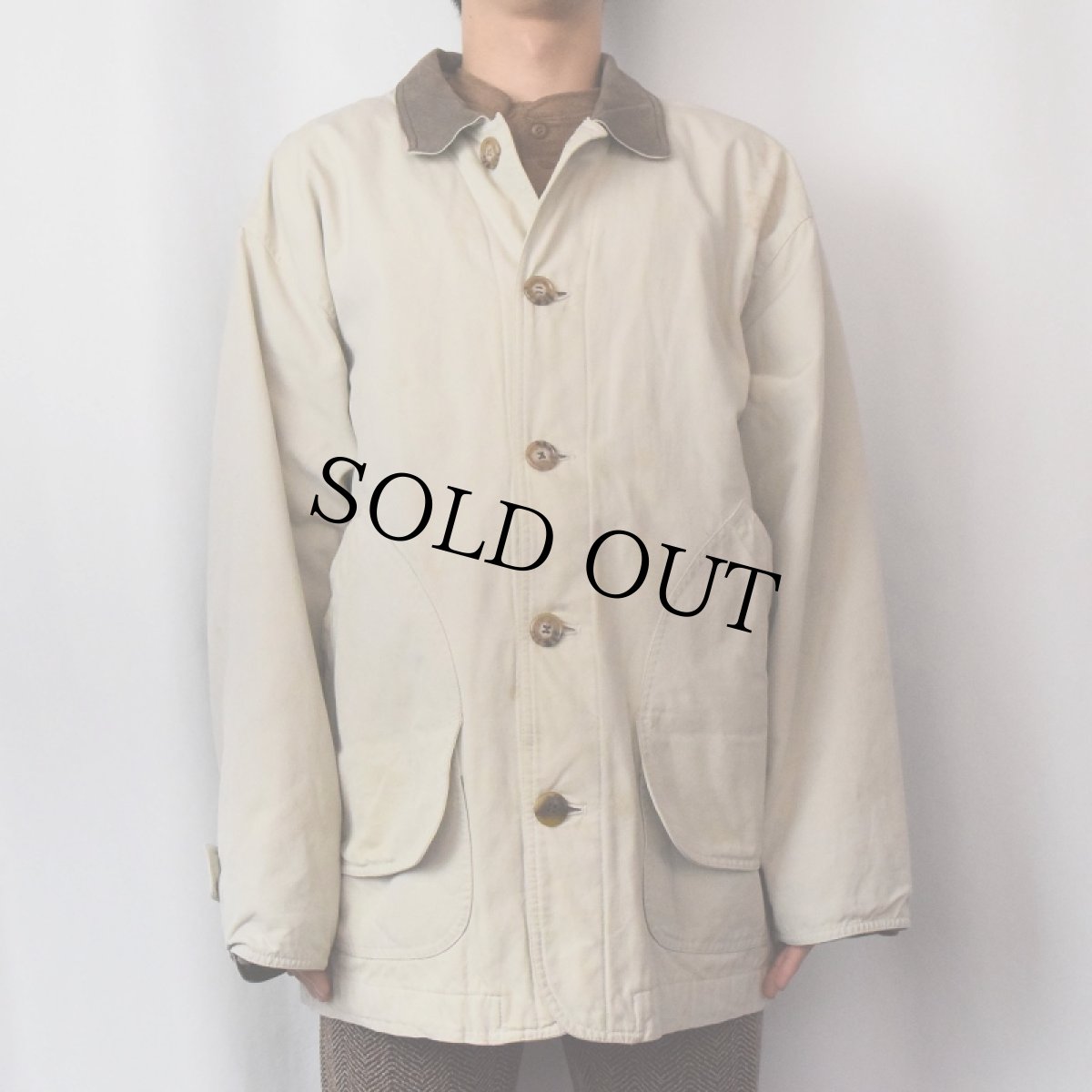 画像2: Brooks Brothers チェック柄ライナー コットンハンティングジャケット M (2)