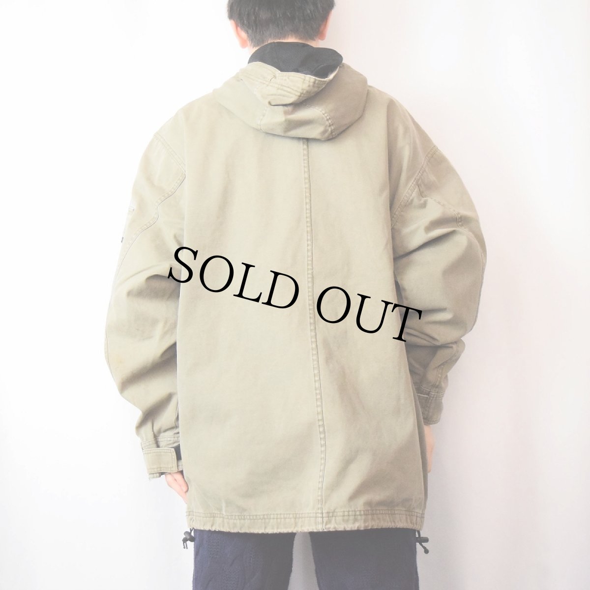 画像3: Eddie Bauer "LEGEND" ハーフジップ コットンプルオーバーフィッシングジャケット L (3)