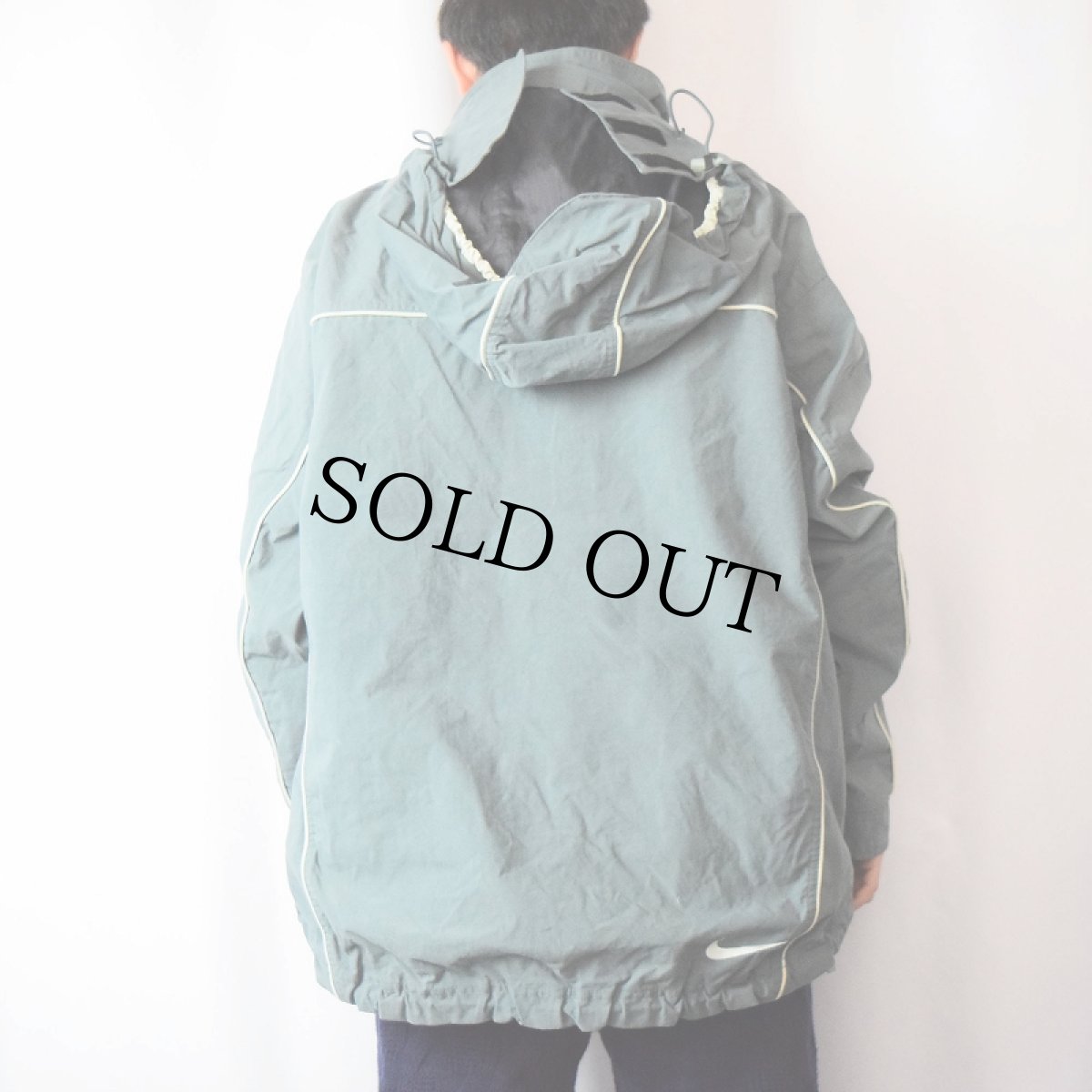 画像3: NIKE ACG ロゴ刺繍 フード付き ナイロンジップジャケット XL (3)