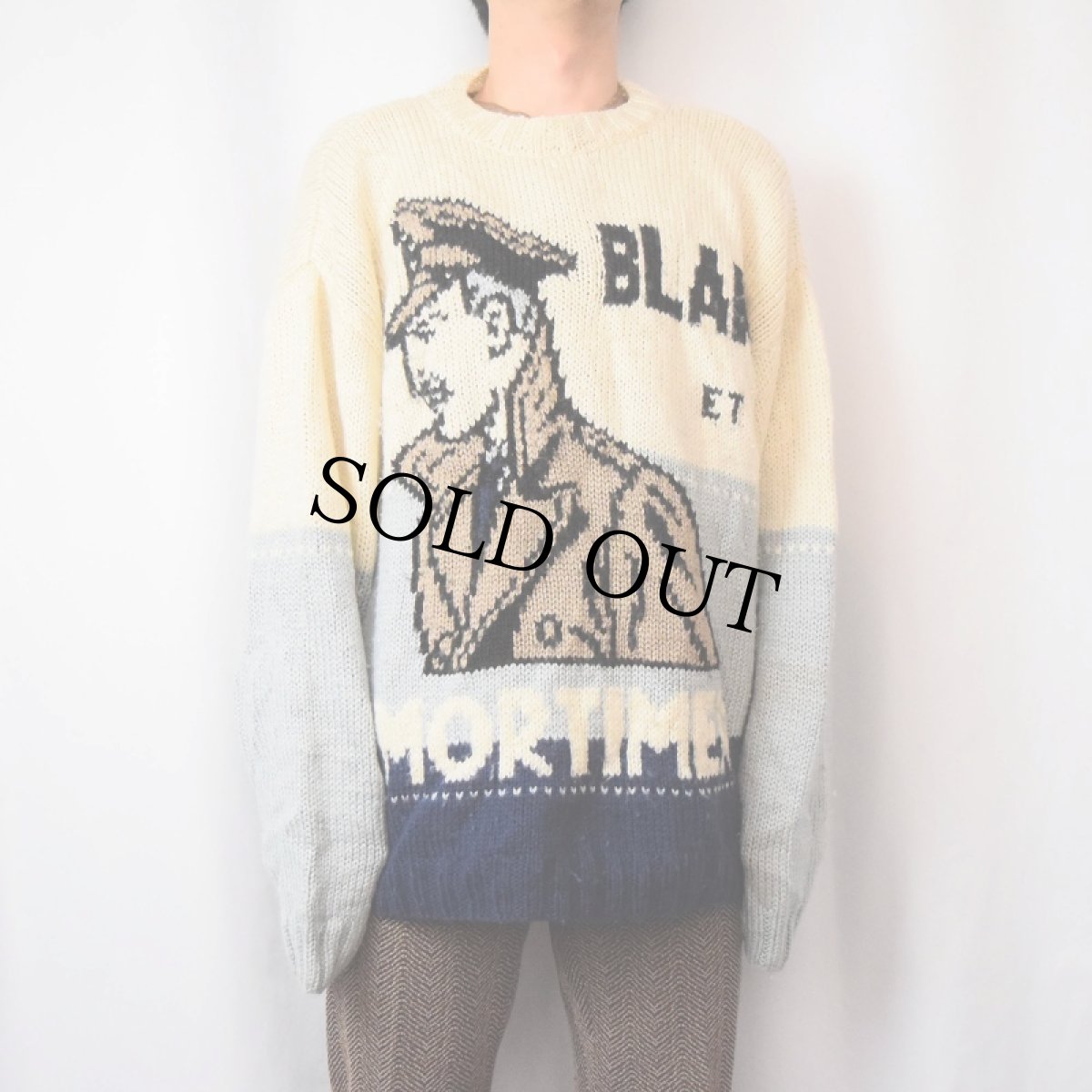 画像2: BLAKE ET MORTIMER キャラクタージャガード ニットセーター (2)