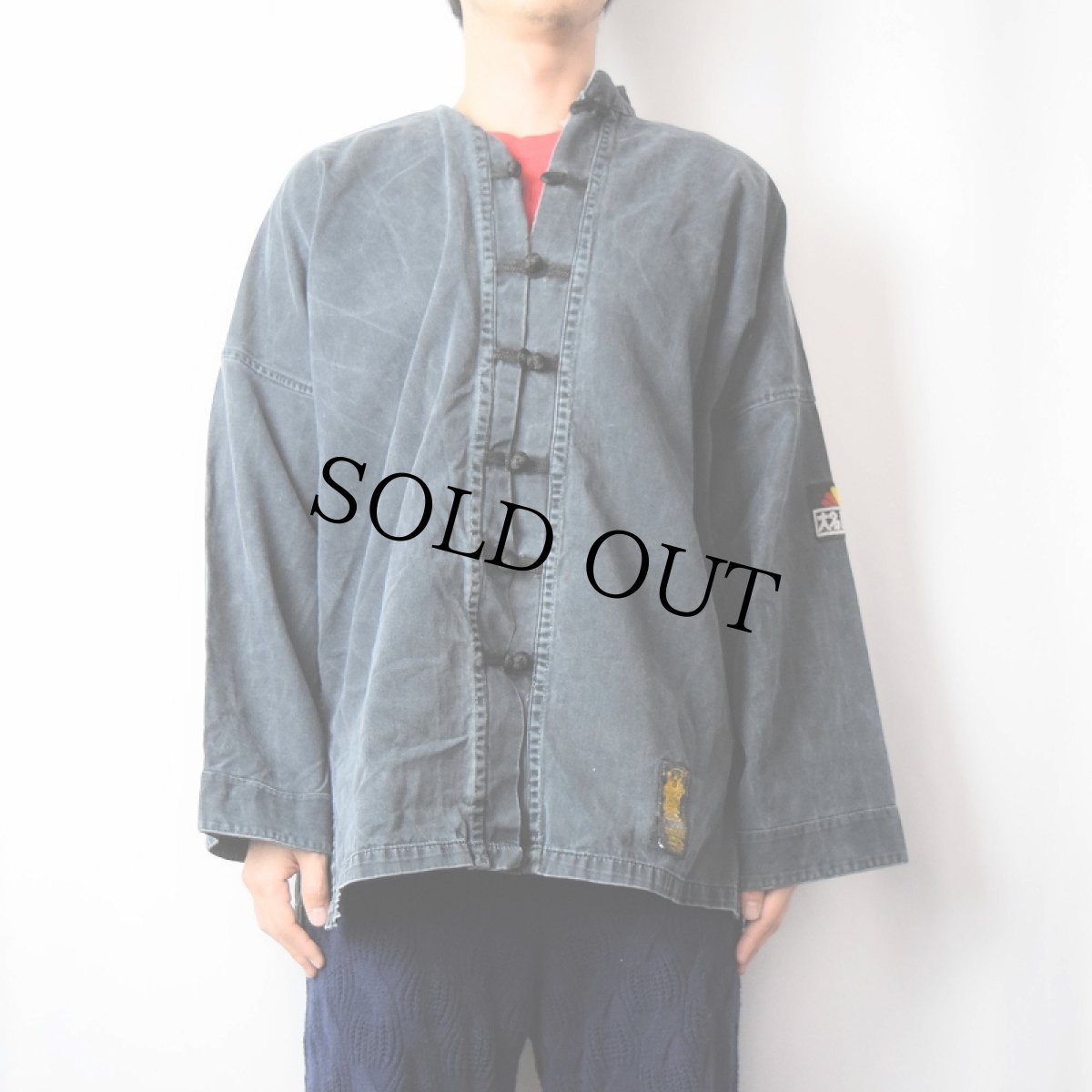 画像2: 大名DAIMYO パッチ付き チャイナシャツジャケット (2)