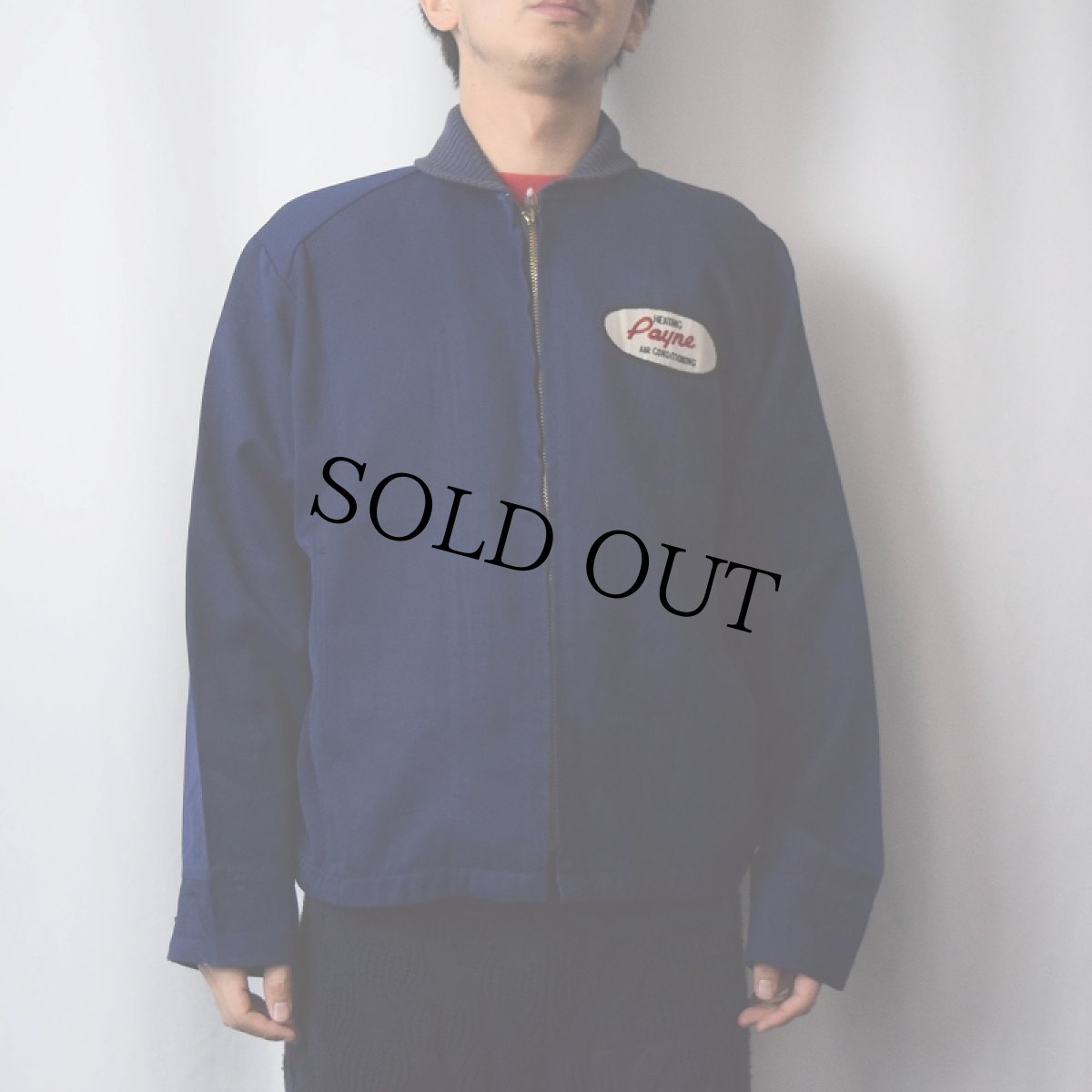 画像3: 60〜70's Unitog USA製 チェーンステッチ パッチ付き ワークジャケット NAVY SIZE48 REGULAR (3)