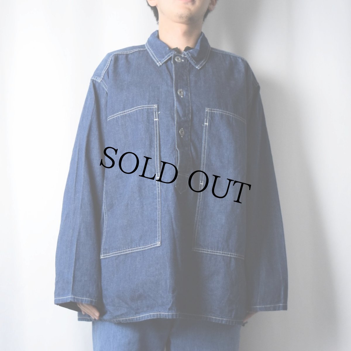 画像2: U.S.ARMY TYPE デニムプルオーバージャケット (2)