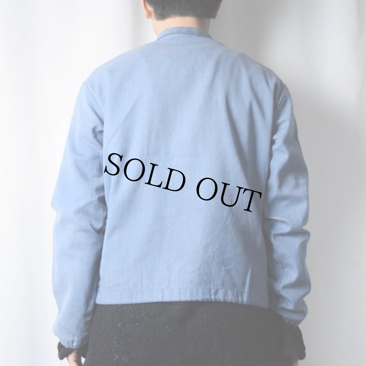 画像3: 60's〜 "UNIVERSITY NORTHERN IOWA" フロッキープリント コットンジップジャケット (3)