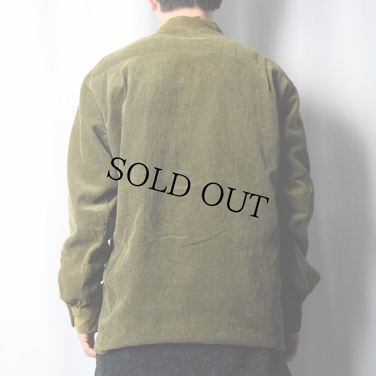 画像3: 60's John Fanamafer コーデュロイオープンカラーシャツ L (3)