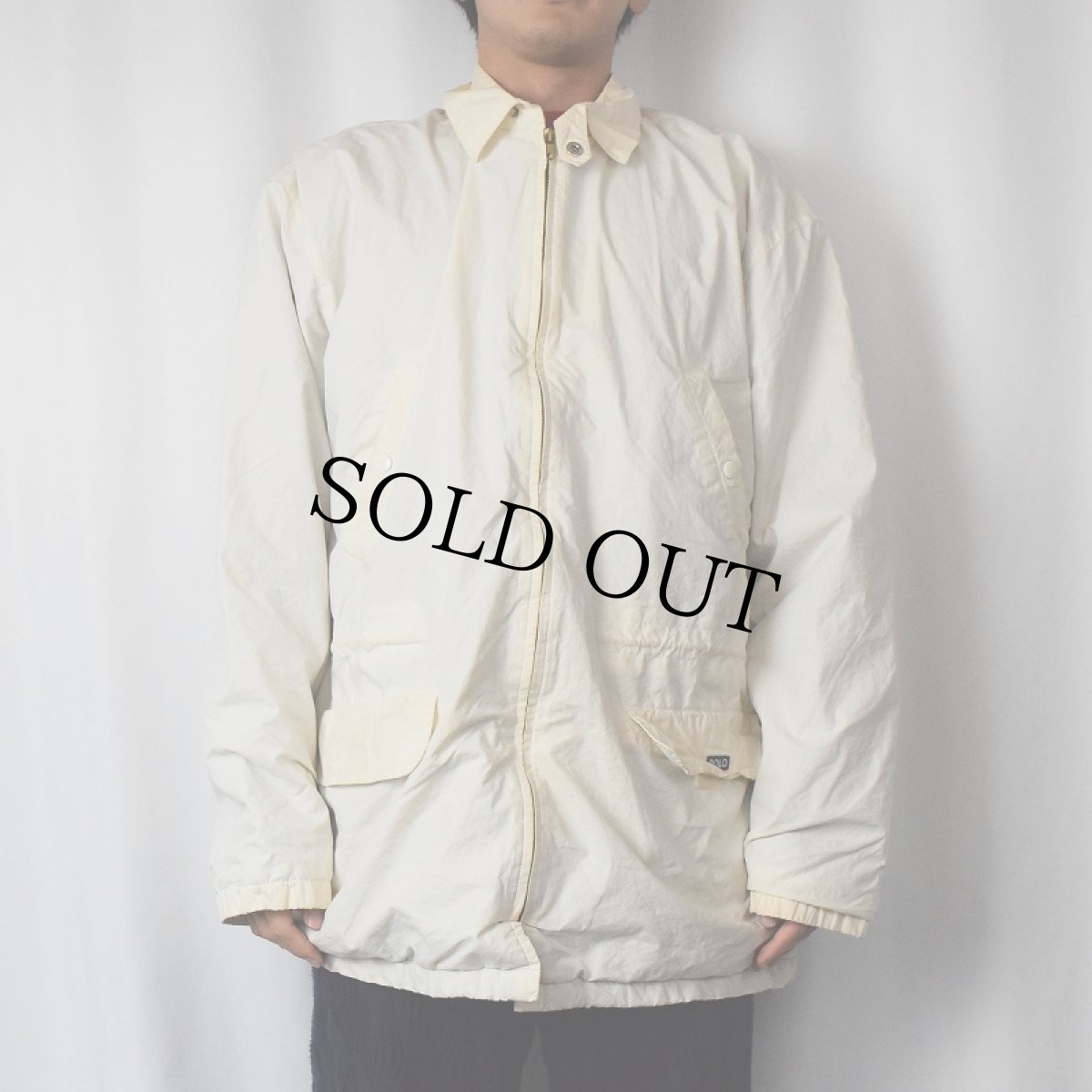 画像2: POLO Ralph Lauren チンスト付き 裏起毛コットンジップジャケット L (2)