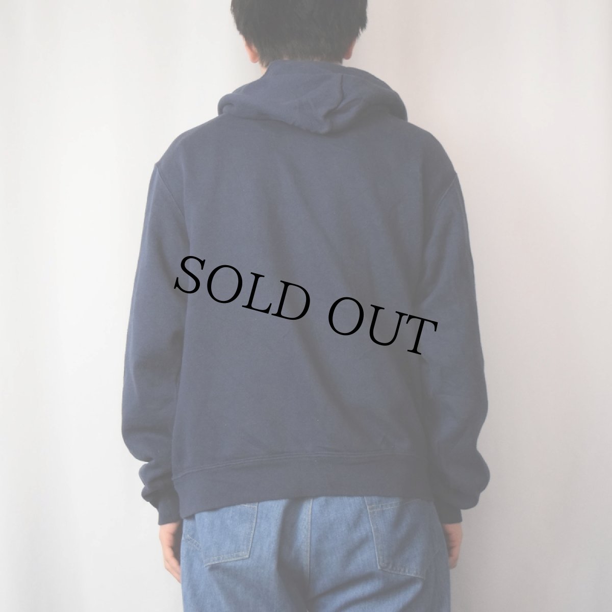 画像3: SOFFE "NAVY" プリントスウェットフーディ NAVY M (3)