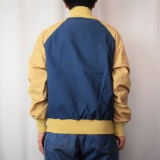 画像3: 80's OUTDOOR PRODUCTS USA製 ポリエステル×コットン ハーフジップジャケット NAVY×BEIGE L (3)