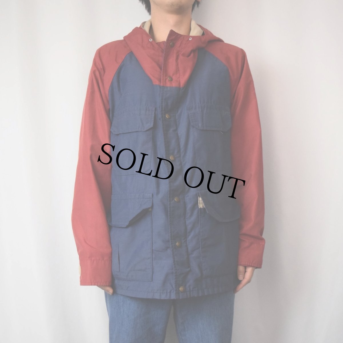 画像2: 70〜80's Columbia マウンテンパーカー NAVY×RED L (2)