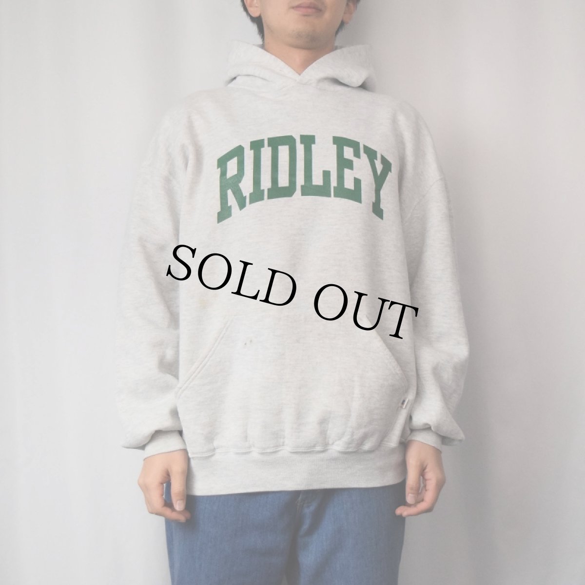 画像2: 90's〜 RUSSLL ATHLETIC USA製 "RIDLEY" プリントスウェットフーディ XL (2)