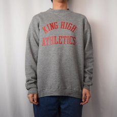 画像2: 80's RUSSLL ATHLETIC USA製 "KING HIGH ATHLETICS" 前V プリントスウェット XL (2)