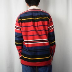 画像3: POLO Ralph Lauren ボーダー柄 ラガーシャツ M (3)