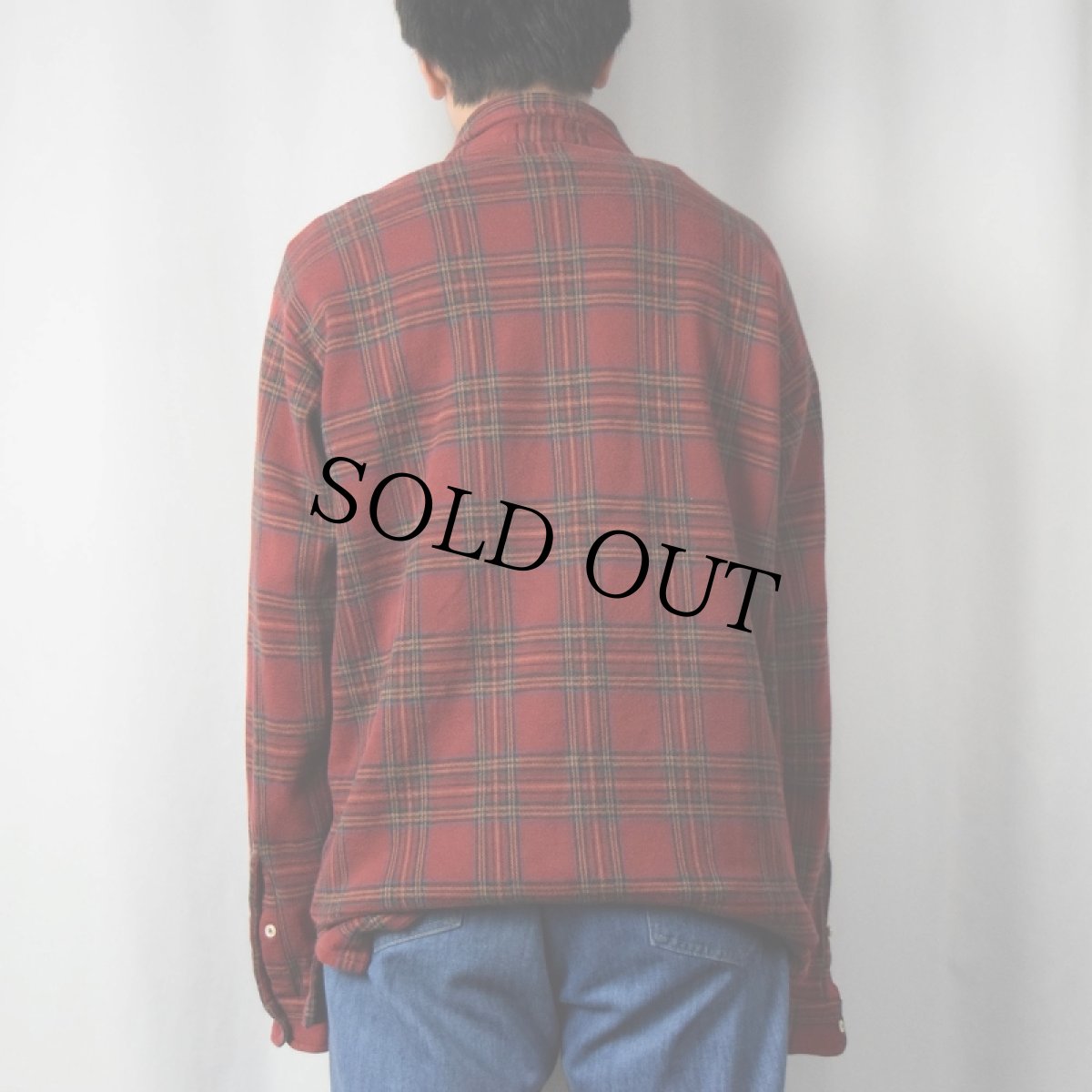 画像3: 90's POLO Ralph Lauren チェック柄 プルオーバーヘビーネルシャツ L (3)