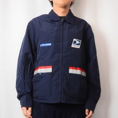 画像2: 90's〜 U.S.Postal Service USA製 パッチ付き リフレクターナイロンジャケット NAVY SIZE44 (2)