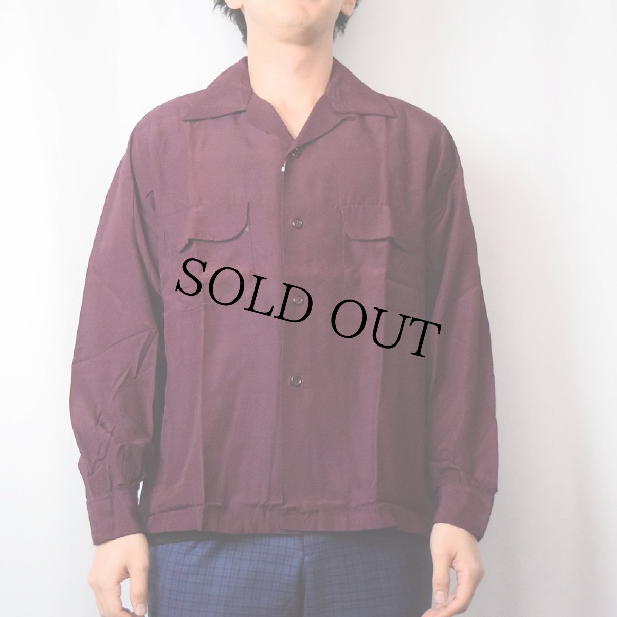 画像2: 50's RANDOM WEAR オープンカラーレーヨンシャツ DEADSTOCK M (2)