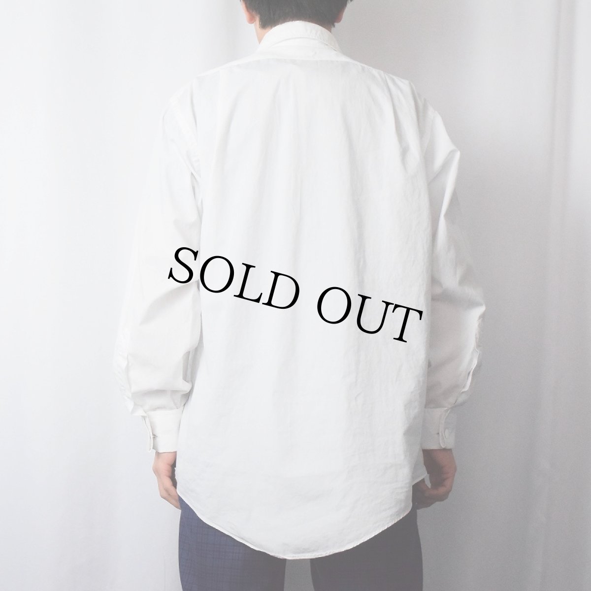 画像3: 90's Brooks Brothers USA製 ダブルカフス プリーツデザインドレスシャツ SIZE16-3 (3)