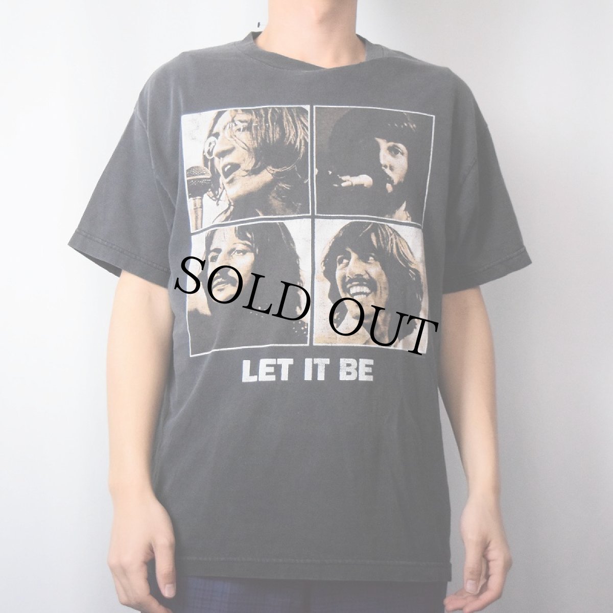 画像2: 90's THE BEATLES "LET IT BE" ロックバンドTシャツ BLACK L (2)