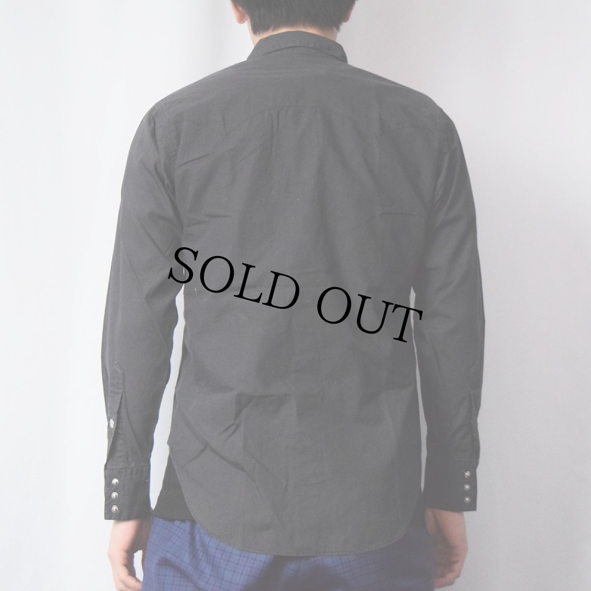 画像3: 80's Ralph Lauren "WESTERN WEAR" コットン ウエスタンシャツ BLACK SIZE10 (3)