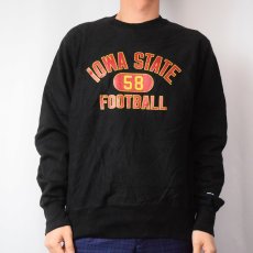 画像2: 2000's Champion REVERSE WEAVE "IOWA STATE" プリントスウェット BLACK S (2)