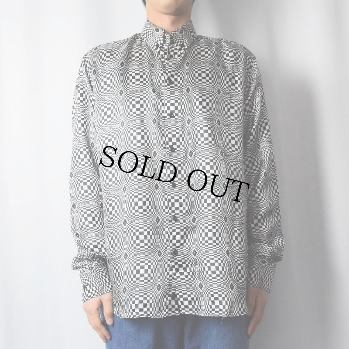 画像2: サイケデリック柄 ボタンダウンシャツ (2)