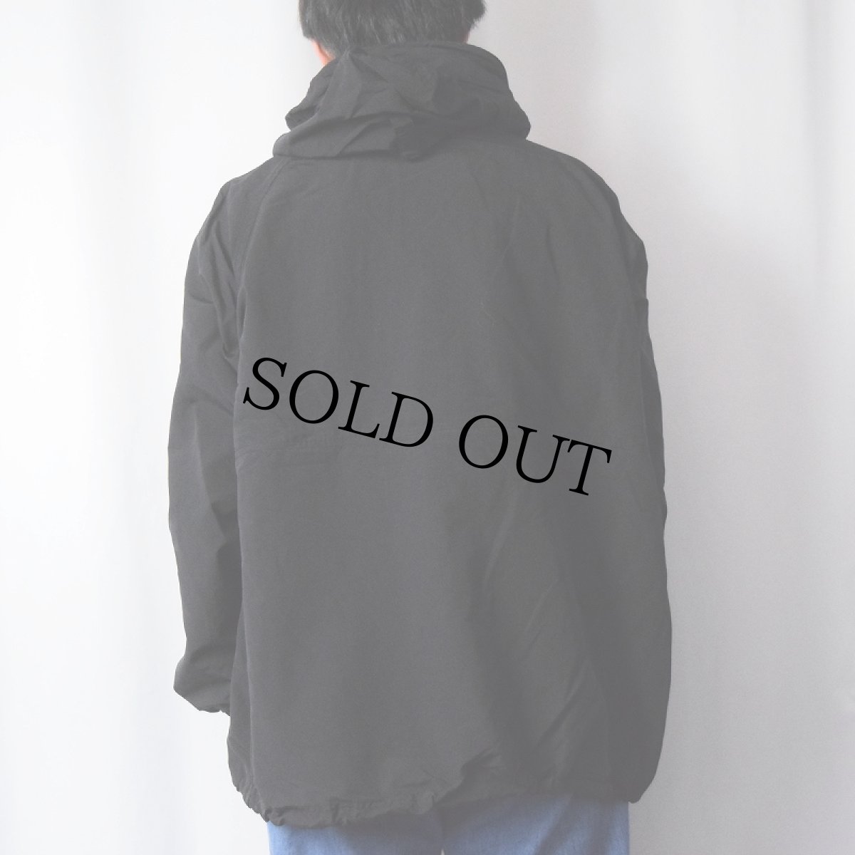 画像3: 90's LANDS' END ナイロン アノラックパーカー BLACK XL (3)