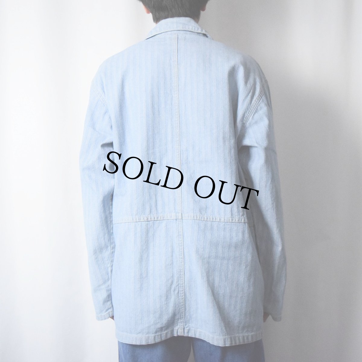 画像3: 80〜90's BIG SMITH ヘリンボーンツイル カバーオール (3)