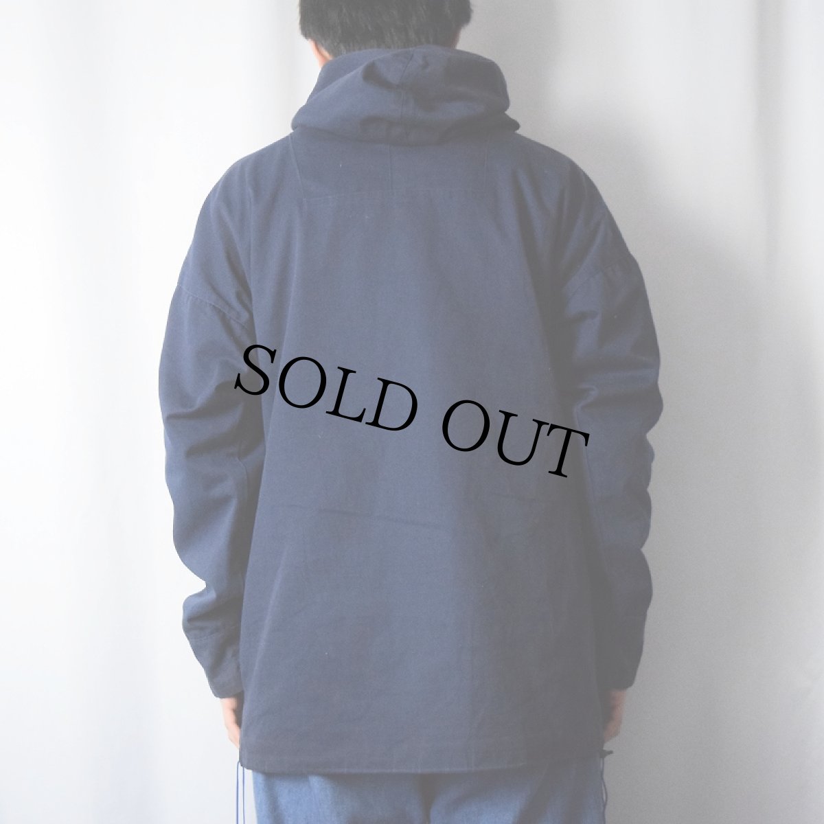 画像3: EURO EU製 コットン×ポリエステル アノラックパーカー NAVY (3)