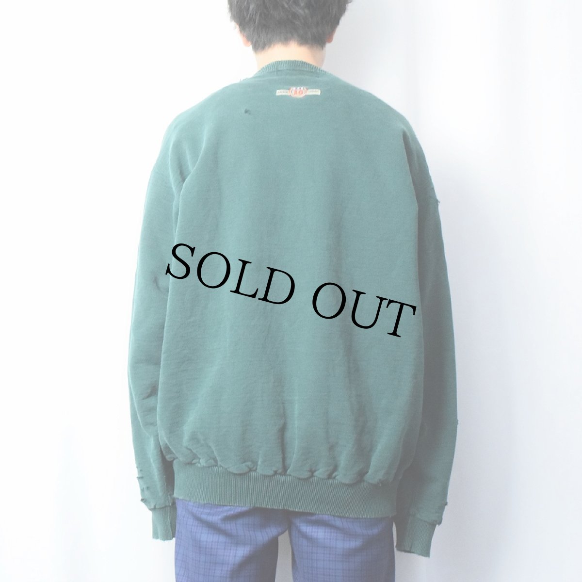 画像4: Feeet×UNP "Damaged" AMERICAN OUTFITTERS CANADA製 ロゴ刺繍 ダメージスウェット (4)