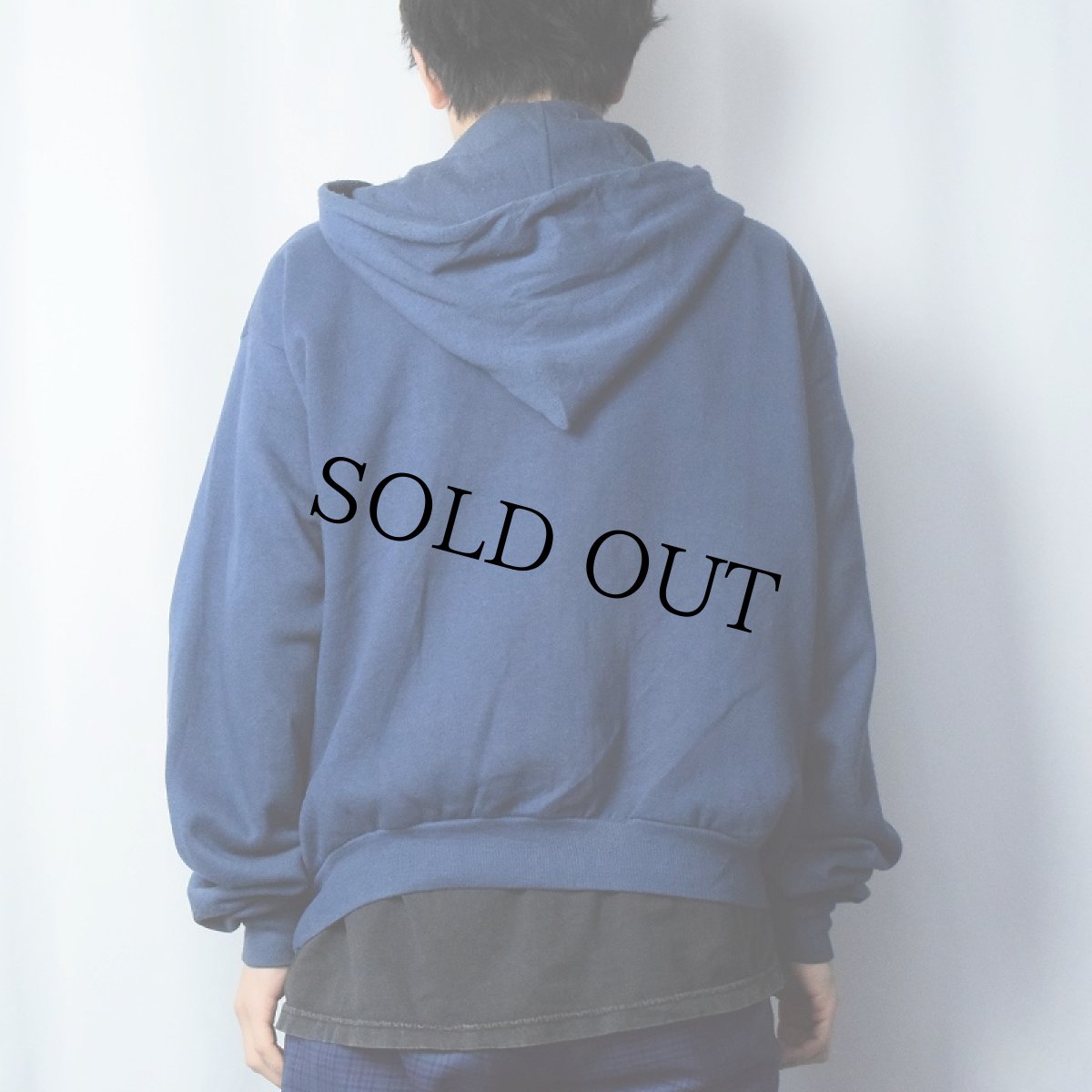 画像3: 80's Healthknit USA製 無地スウェットジップパーカー NAVY XL (3)