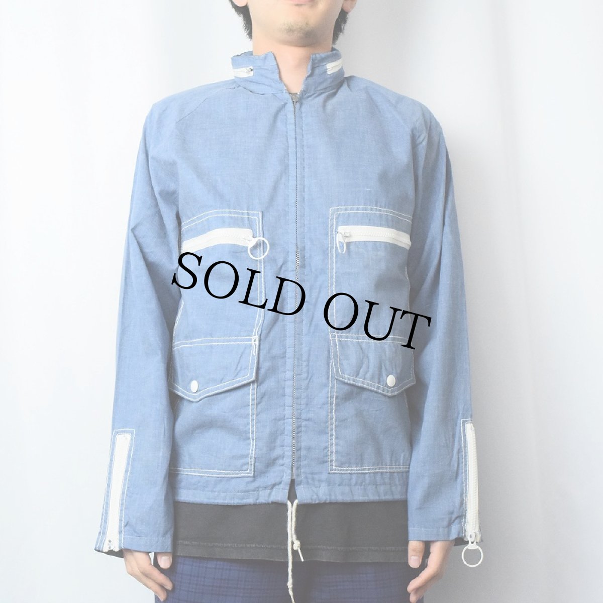 画像2: 70's Sears Sportswear フード付き ジップジャケット S (2)