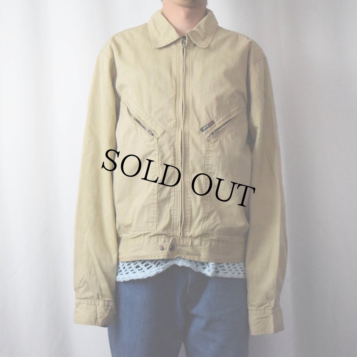 画像2: Schott コットン ジップジャケット XL (2)